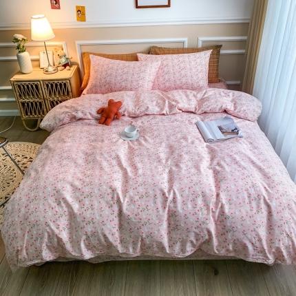 感遇家纺 2020新款全棉亲肤印花四件套三件套-缘冬系列 花间小兔