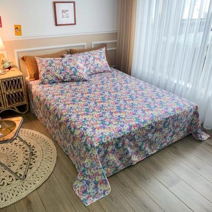 91家纺网 家纺一手货源 找家纺 感遇家纺 2020新款全棉亲肤印花缘冬系列单床单 花海