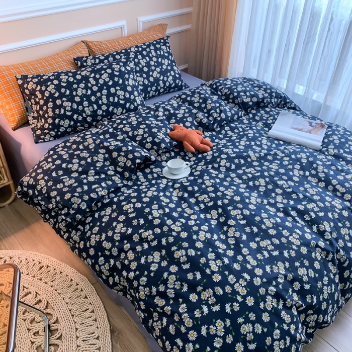 91家纺网 家纺一手货源 找家纺 感遇 2020新款全棉亲肤印花缘冬系列单被套 花间蜜语