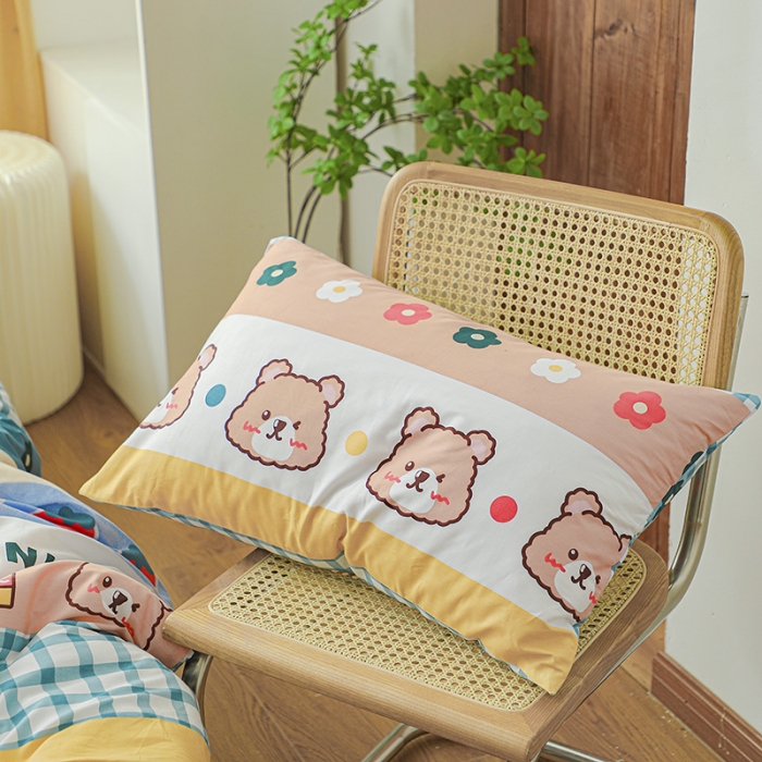 91家纺网 家纺一手货源 找家纺 感遇家纺 2021年春夏新品全棉四件套纯棉三件套 抱抱熊