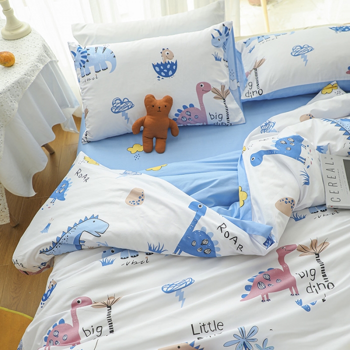 91家纺网 家纺一手货源 找家纺 感遇家纺 2021年春夏新品全棉四件套纯棉三件套 小阿龙