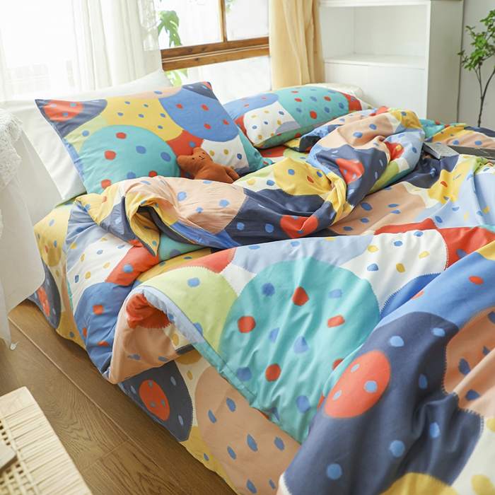 91家纺网 家纺一手货源 找家纺 感遇家纺 2021年春夏新品全棉四件套纯棉三件套 写意人生