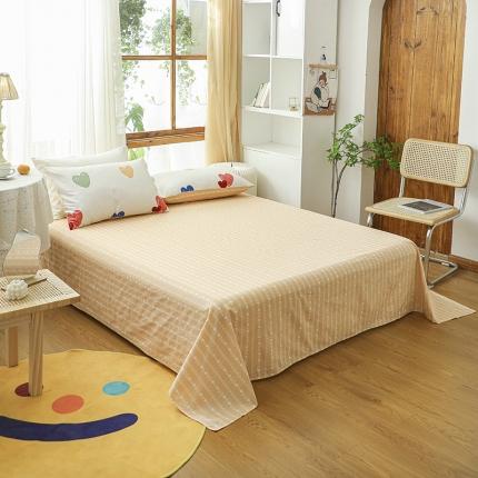 感遇 2021年春夏新品全棉单床单 心心相印