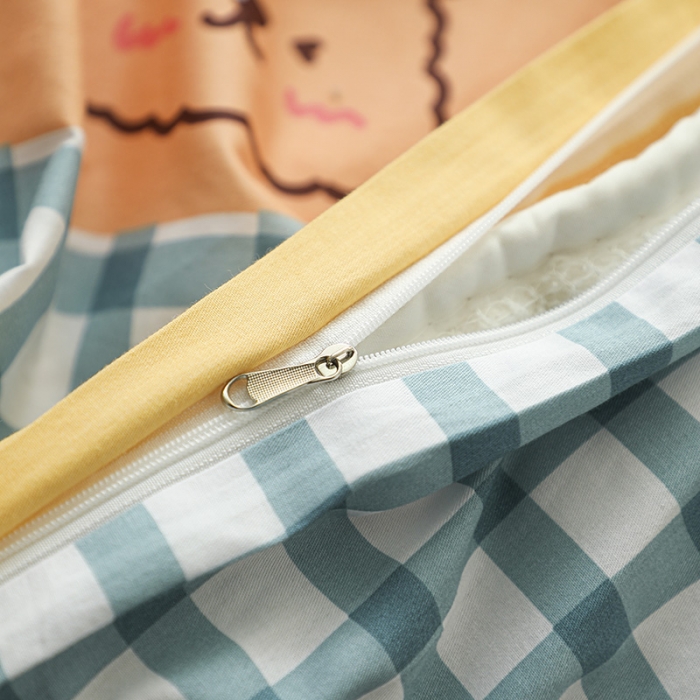 91家纺网 家纺一手货源 找家纺 感遇 2021年春夏新品全棉纯棉单被套 抱抱熊