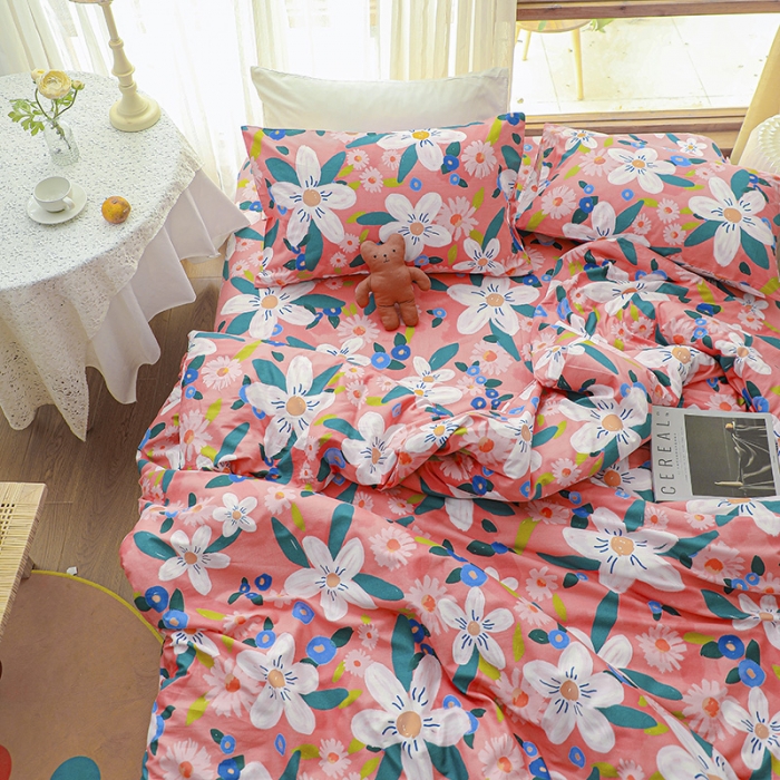 91家纺网 家纺一手货源 找家纺 感遇 2021年春夏新品全棉纯棉单被套 花圃