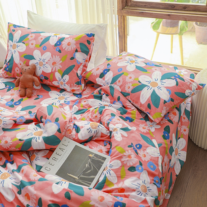 91家纺网 家纺一手货源 找家纺 感遇 2021年春夏新品全棉纯棉单被套 花圃