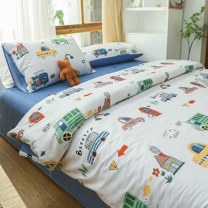 感遇 2021年春夏新品全棉纯棉单被套 小汽车