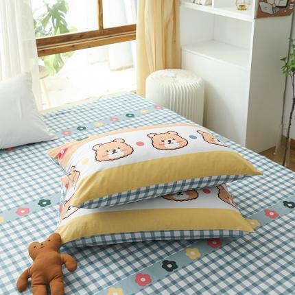 91家纺网 家纺一手货源 找家纺 感遇 2021年春夏新品全棉单枕套 抱抱熊