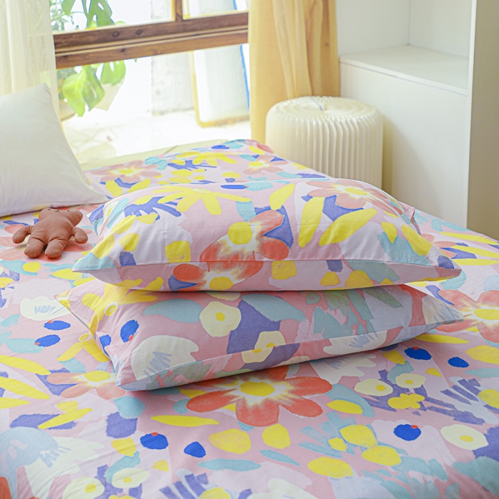 91家纺网 家纺一手货源 找家纺 感遇 2021年春夏新品全棉单枕套 水墨花