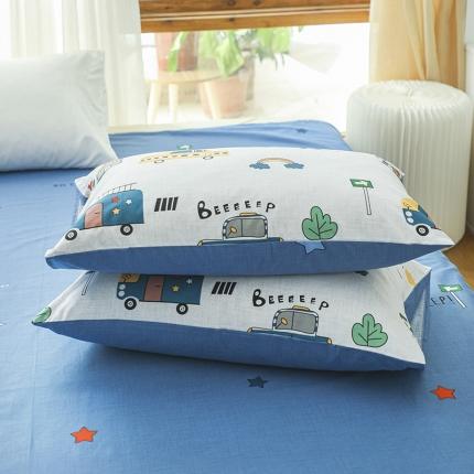 感遇 2021年春夏新品全棉单枕套 小汽车