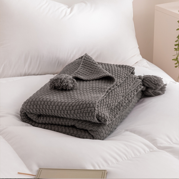 91家纺网 家纺一手货源 找家纺 总 北欧风披肩流苏针织毯沙发毯午睡盖毯空调被休闲毯小毛毯子