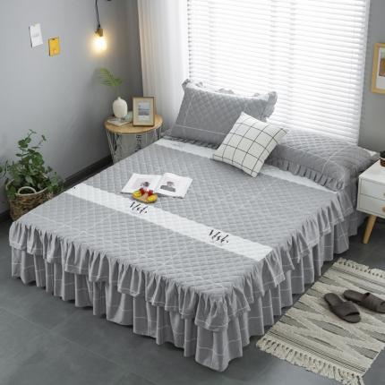 91家纺网 家纺一手货源 找家纺 情煊 2021新款全棉13372夹棉床裙(可定制尺寸) 欧美风情