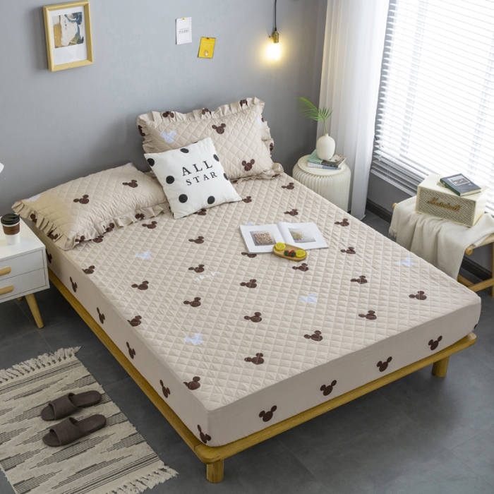 91家纺网 家纺一手货源 找家纺 情煊 2021新款全棉13372夹棉床笠(可定制尺寸) 米奇妙妙