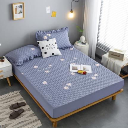 91家纺网 家纺一手货源 找家纺 情煊 2021新款全棉13372夹棉床笠(可定制尺寸) 雏菊之恋