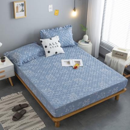 91家纺网 家纺一手货源 找家纺 情煊 2021新款全棉13372夹棉床笠(可定制尺寸) 浮生若梦