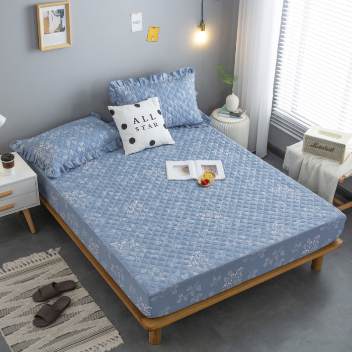 91家纺网 家纺一手货源 找家纺 情煊 2021新款全棉13372夹棉床笠(可定制尺寸) 浮生若梦