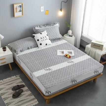 91家纺网 家纺一手货源 找家纺 （总）情煊 2021新款全棉13372夹棉床笠(可定制尺寸)