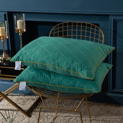 萌番宝 2021新款磨毛绗绣枕芯 绿色