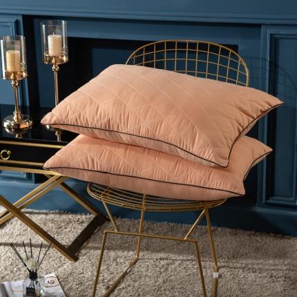 萌番宝 2021新款磨毛绗绣枕芯 玉色