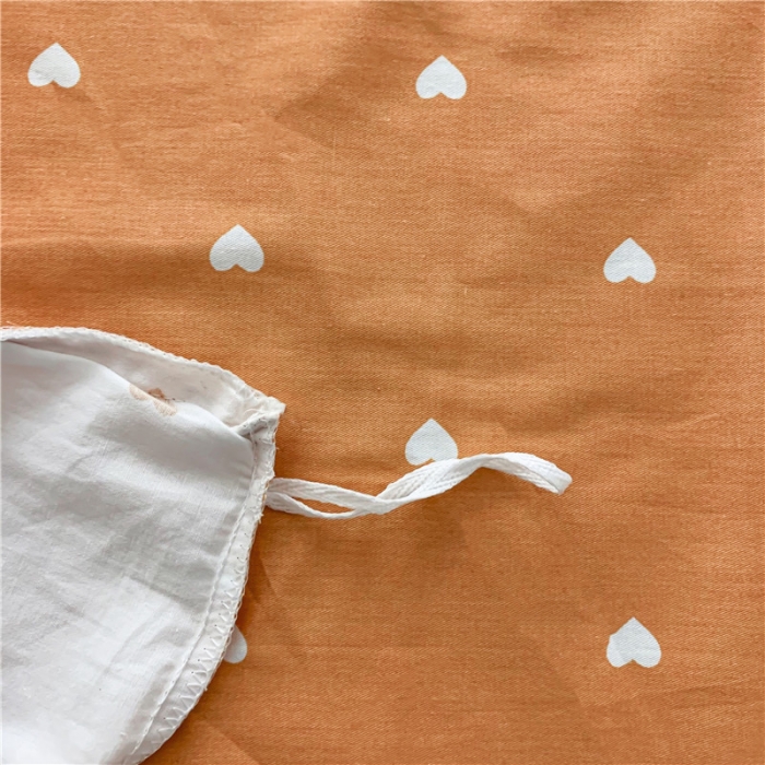 91家纺网 家纺一手货源 找家纺 感遇家纺 2021新款春夏新品全棉单床单 小情调-桔