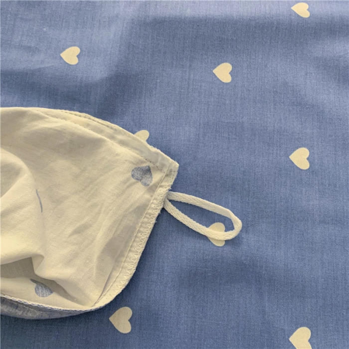 91家纺网 家纺一手货源 找家纺 感遇家纺 2021新款春夏新品全棉单床单 小情调-蓝