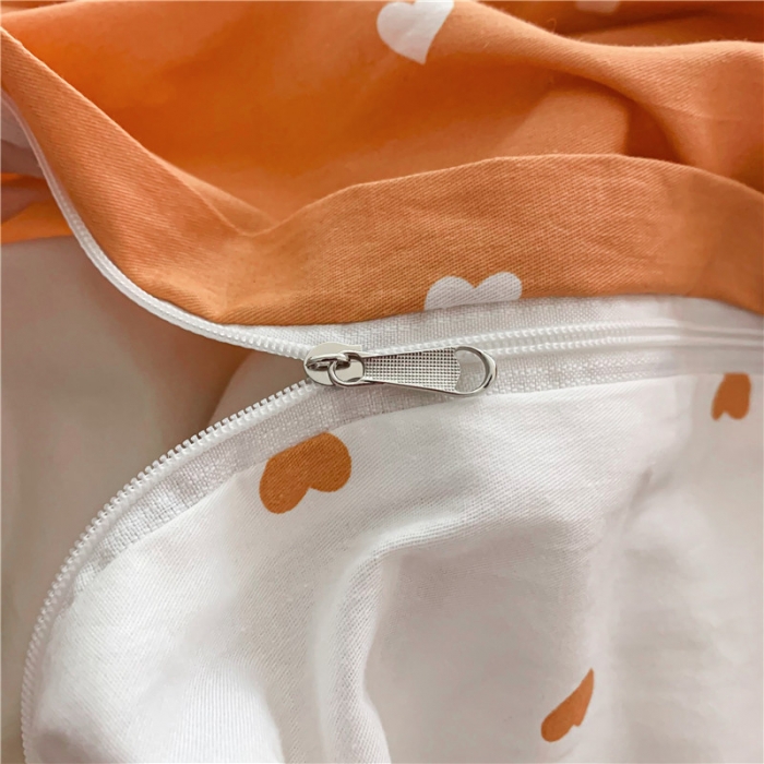 91家纺网 家纺一手货源 找家纺 感遇家纺 2021新款春夏新品全棉单被套 小情调-桔