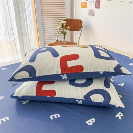 感遇家纺 2021新款春夏新品全棉单枕套 AB熊