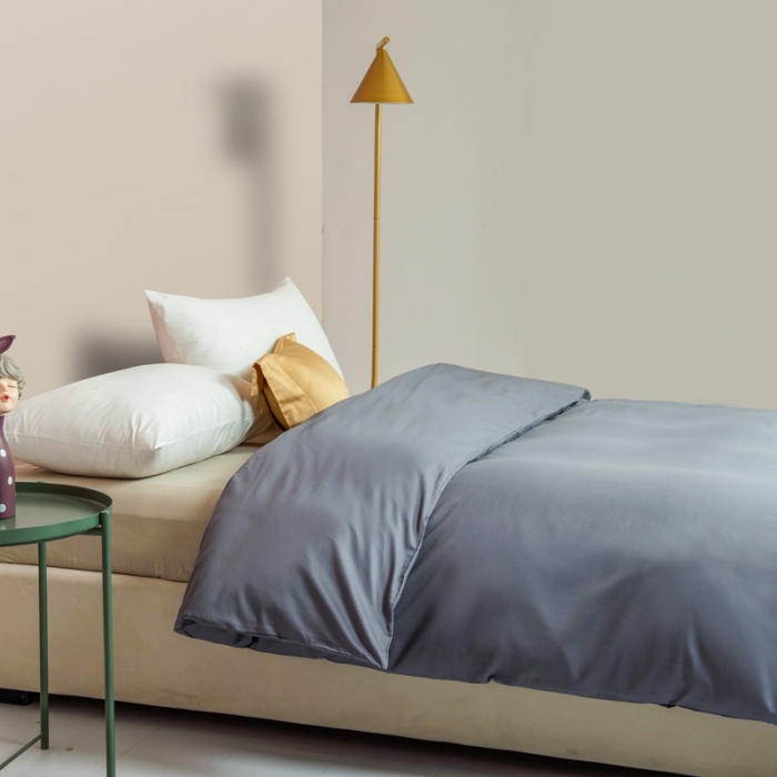 91家纺网 家纺一手货源 找家纺 久典家居 2020新款60S长绒棉被套 帝王灰