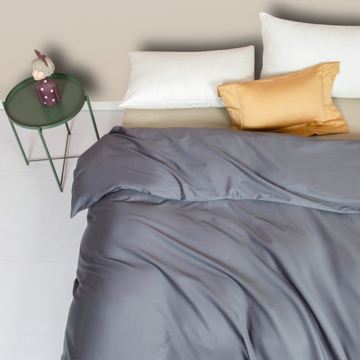 91家纺网 家纺一手货源 找家纺 久典家居 2020新款60S长绒棉被套 帝王灰