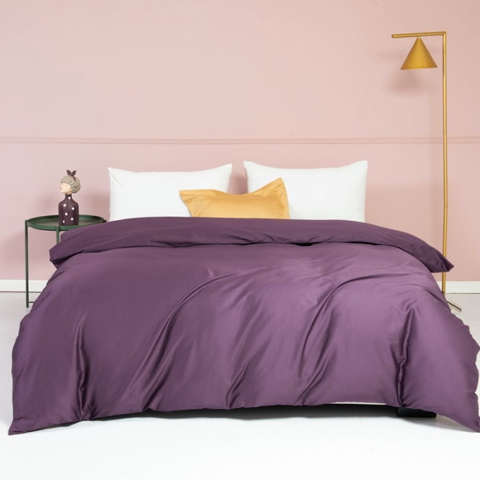 91家纺网 家纺一手货源 找家纺 久典家居 2020新款60S长绒棉被套 魅惑紫