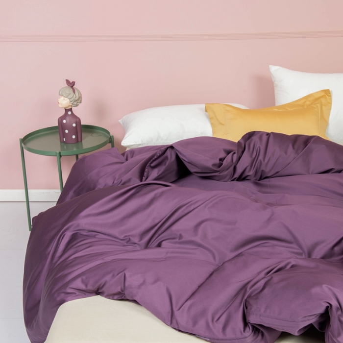 91家纺网 家纺一手货源 找家纺 久典家居 2020新款60S长绒棉被套 魅惑紫