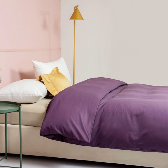 91家纺网 家纺一手货源 找家纺 久典家居 2020新款60S长绒棉被套 魅惑紫
