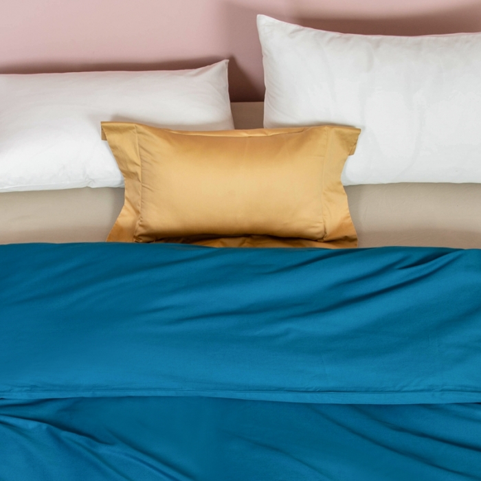 91家纺网 家纺一手货源 找家纺 久典家居 2020新款60S长绒棉被套 月光蓝