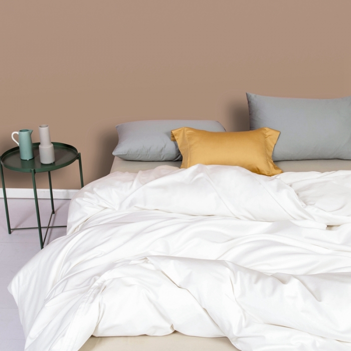 91家纺网 家纺一手货源 找家纺 久典家居 2020新款60S长绒棉被套 珍珠白