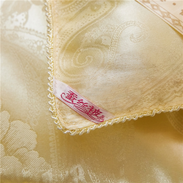 91家纺网 家纺一手货源 找家纺 鑫发 2020新款牡丹花被夏凉被春秋冬被子礼品被芯米黄