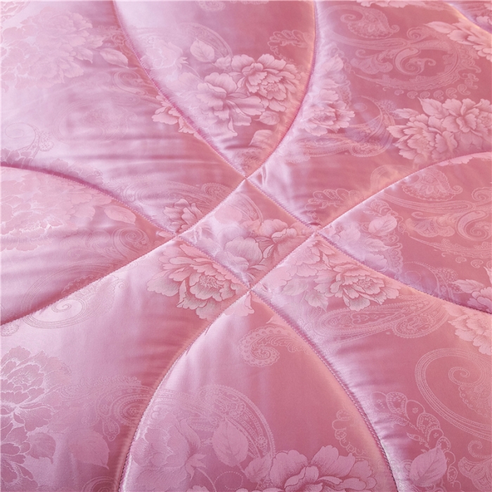 91家纺网 家纺一手货源 找家纺 鑫发 2020新款牡丹花被夏凉被春秋冬被子礼品被芯粉色