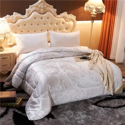 91家纺网 家纺一手货源 找家纺 鑫发 2020新款牡丹花被夏凉被春秋冬被子礼品被芯 白色