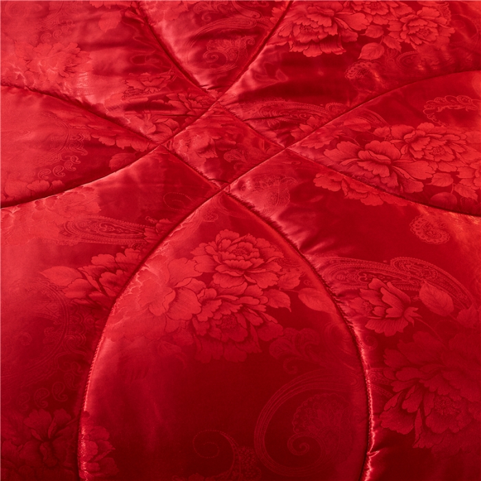 91家纺网 家纺一手货源 找家纺 鑫发 新款牡丹花被夏凉被春秋冬被子礼品被芯大红