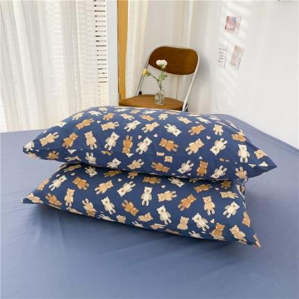 感遇 2021年春夏新品全棉单枕套 迷你熊