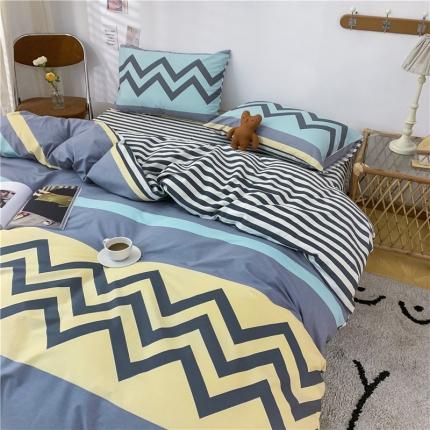 感遇 2021年春夏新品全棉纯棉单被套 波浪纹