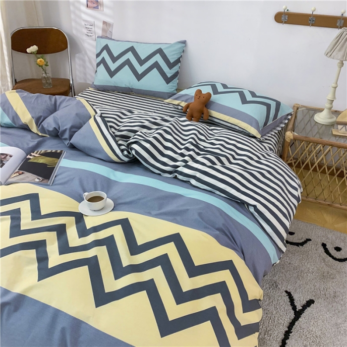 91家纺网 家纺一手货源 找家纺 感遇 2021年春夏新品全棉纯棉单被套 波浪纹