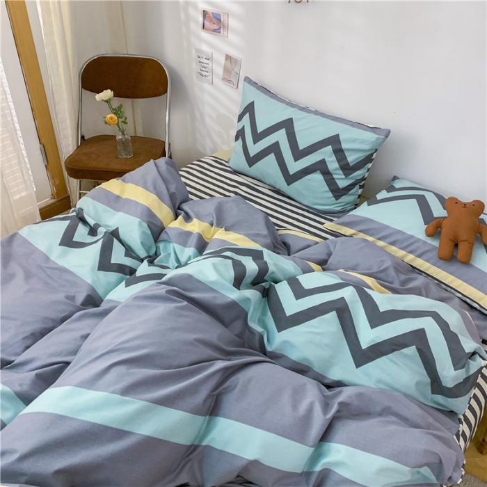 91家纺网 家纺一手货源 找家纺 感遇 2021年春夏新品全棉纯棉单被套 波浪纹