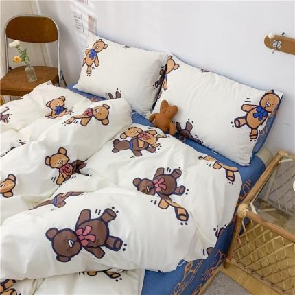 91家纺网 家纺一手货源 找家纺 感遇 2021年春夏新品全棉纯棉单被套 伙伴熊