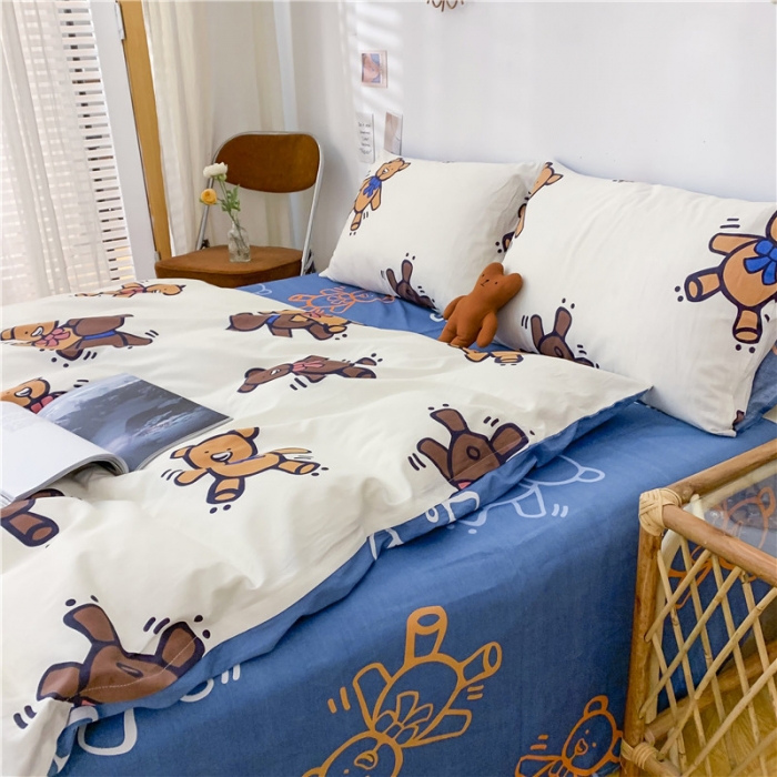 91家纺网 家纺一手货源 找家纺 感遇 2021年春夏新品全棉纯棉单被套 伙伴熊