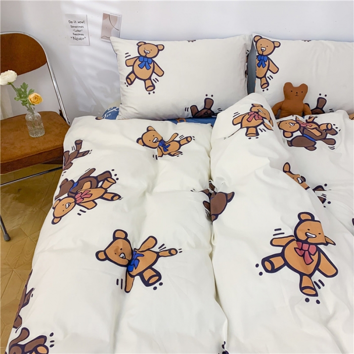 91家纺网 家纺一手货源 找家纺 感遇 2021年春夏新品全棉纯棉单被套 伙伴熊