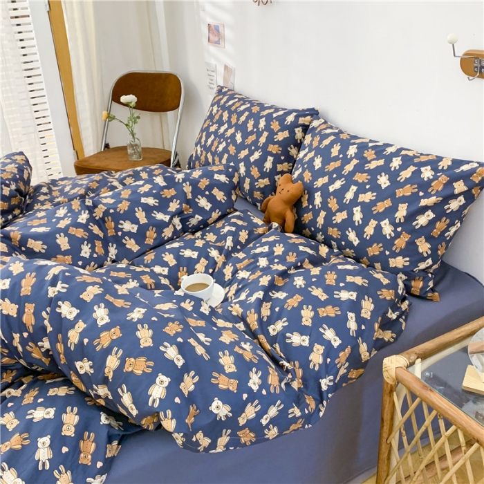 91家纺网 家纺一手货源 找家纺 感遇 2021年春夏新品全棉纯棉单被套 迷你熊