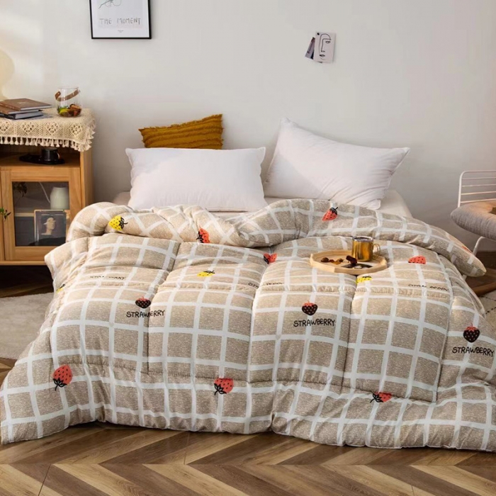 91家纺网 家纺一手货源 找家纺 畅销被业 2021新款印花冬被 甜蜜水果