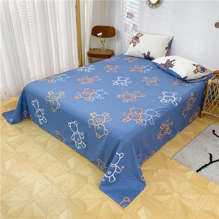 91家纺网 家纺一手货源 找家纺 感遇 2021年春夏新品全棉单床单 伙伴熊