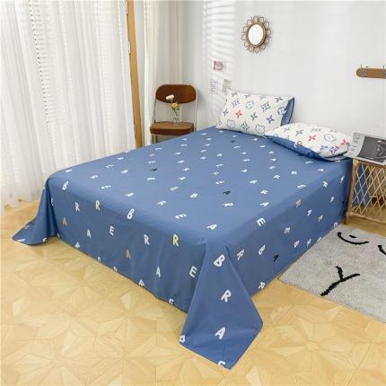 91家纺网 家纺一手货源 找家纺 感遇 2021年春夏新品全棉单床单 字母小熊