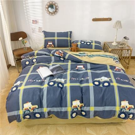 91家纺网 家纺一手货源 找家纺 感遇家纺 2021年春夏新品全棉四件套纯棉三件套 越野大赛